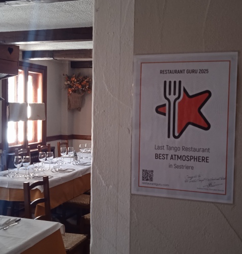 Last Tango Restaurant award