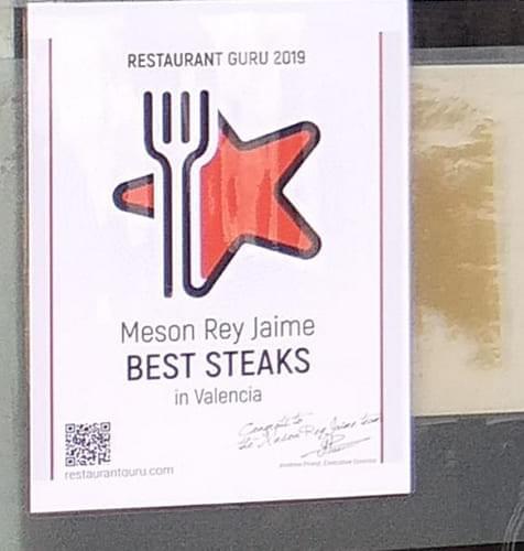 Mesón Rei Jaume I award