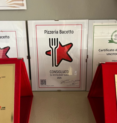 Pizzeria Bacetto award